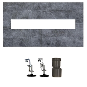 Душевой лоток Azario AZT3TILE550 с решеткой цвет Хром / под плитку-3