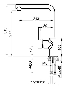 Смеситель для кухни Azario Evans AZ-152944407 цвет Серый гранит-1