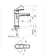 Комплект смесителей Azario Treya AZ-156805126+AZ-156845026+AZ-157820226 цвет Белый матовый-5