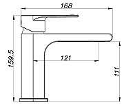Смеситель для раковины Azario Delano AZ-158445224 цвет Черный матовый-1
