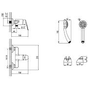 Смеситель для душа Azario AZ-HU245905 цвет Хром-5