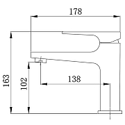 Смеситель для раковины Azario Arida AZ-K1054GR цвет Графит-1