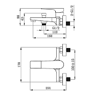 Смеситель для ванны Azario Arida AZ-K3054GR цвет Графит-7