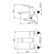 Смеситель для ванны Azario Lursy AZ-K3049BN цвет Сатин-7
