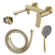 Смеситель для ванны Azario Escaro AZ-K3074MG цвет Золото матовое