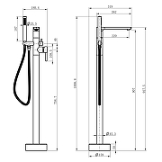 Смеситель для ванны Azario Rimini AZ-K3110 цвет Хром-2