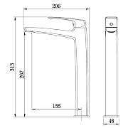 Смеситель для раковины Azario Conda AZ-K9011MG цвет Золото матовое-1
