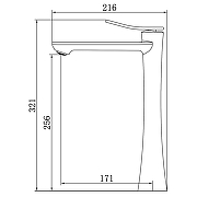 Смеситель для раковины Azario Escaro AZ-K9074BN цвет Сатин-1