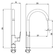 Смеситель для кухни Azario Hardcore AZ-VJG568277C цвет Хром-1
