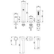 Смеситель на борт ванны Azario Flame AZ-VPC258320PA цвет Черный матовый-1