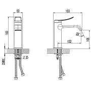 Смеситель для раковины Azario Ability AZ-VQR168331С цвет Хром-1