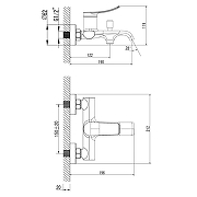 Смеситель для ванны Azario Ability AZ-VRY238331C цвет Хром-5