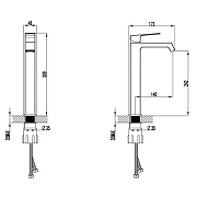 Смеситель для раковины Azario Exquisite AZ-VSM168R40C цвет Хром-1