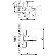 Смеситель для ванны Azario CS00091094 цвет Хром-2