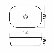 Раковина-чаша Azario 46.5 AZ-2185 цвет Белый глянцевый-2