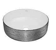 Раковина-чаша Azario 35.5 AZ-3134-ST-SW цвет Белый Серебро-2