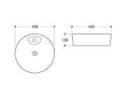 Раковина Azario 43 AZ-3209 цвет Белый глянцевый-2