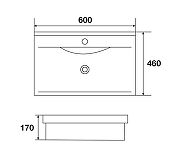 Раковина Azario Tempo 60 AZ-4029-60 цвет Белый-3