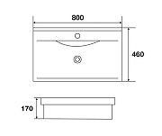 Раковина Azario Tempo 80 AZ-4029-80 цвет Белый-3