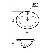 Раковина Azario 51 AZ-6001 цвет Белый-3