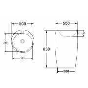 Раковина Azario Dea 50 AZ-203 цвет Белый-2