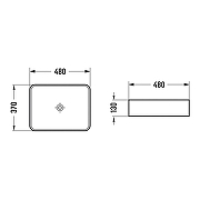 Раковина-чаша Azario 48 AZ-2074 SP цвет Белый-2