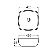 Раковина-чаша Azario 42 AZ-2076 SP цвет Белый-2