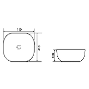 Раковина-чаша Azario 41 AZ-2144 цвет Белый глянцевый-3