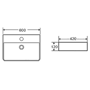 Раковина Azario 60 AZ-2173-MW цвет Белый матовый-3