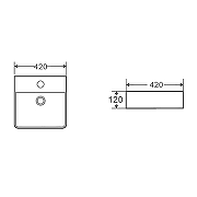 Раковина Azario 42 AZ-2177-MW цвет Белый матовый-5