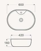 Раковина Azario 60 AZ-2193 цвет Белый-2