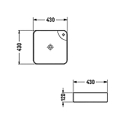 Раковина Azario 43 AZ-2194 цвет Белый глянцевый-3