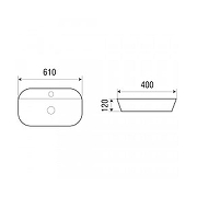 Раковина Azario 61 AZ-2203 SP цвет Белый-2