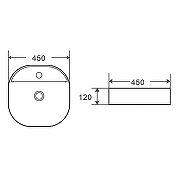 Раковина Azario 45 AZ-2204 цвет Белый глянцевый-4