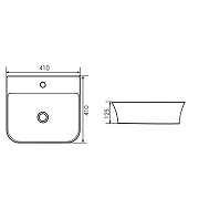 Раковина Azario 41 AZ-2257 цвет Белый глянцевый-4