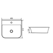 Раковина Azario 48.5 AZ-2258 цвет Белый глянцевый-5
