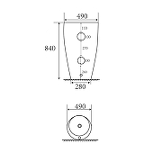 Раковина Azario Comella 49 AZ-311MB цвет Черный матовый-7