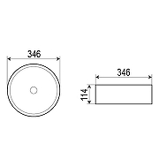 Раковина-чаша Azario 34.6 AZ-3134-ST SP цвет Мраморный матовый-1