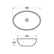 Раковина-чаша Azario 63 AZ-3077 SP цвет Белый-3