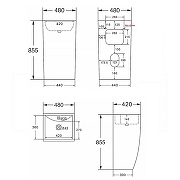 Раковина Azario Comella 48 AZ-314MB цвет Черный матовый-9
