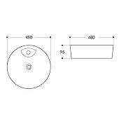 Раковина Azario 48 AZ-3202 цвет Белый-3