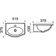 Раковина Azario 51.5 AZ-405 цвет Белый-2
