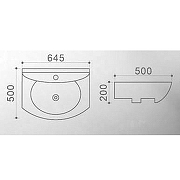 Раковина Azario 64.5 AZ-4196 цвет Белый-2
