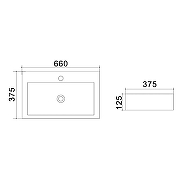 Раковина Azario 66 AZ-4310 цвет Белый-2