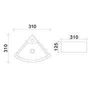 Раковина Azario 31 AZ-4299 цвет Белый-2