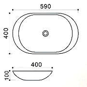 Раковина-чаша Azario 59 AZ-4542 цвет Белый-2