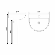 Раковина Azario Viada56 AZ-5001 цвет Белый-5