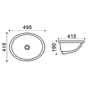 Раковина Azario 49.5 AZ908-20 цвет Белый-2