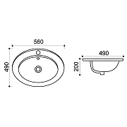 Раковина Azario 56 AZ-T808 цвет Белый-2