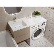 Раковина Azario Paola Magenta 110 L CS00078450 с местом под стиральную машину цвет Белый-8